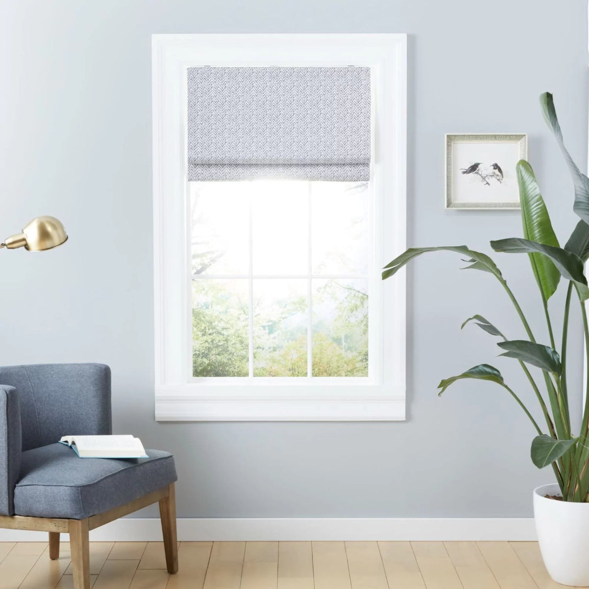Total Exclusive 34"x64", Dark Grey Blackout Roman Esme Home Shade,