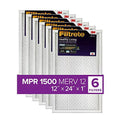 Living Healthy MPR AC Filtrete Furnace dimensions Ultra 12x24x1, 11.69 x (exact Filter, 1500, 6-Pack 23.69 Air x 0.78) Allergen,