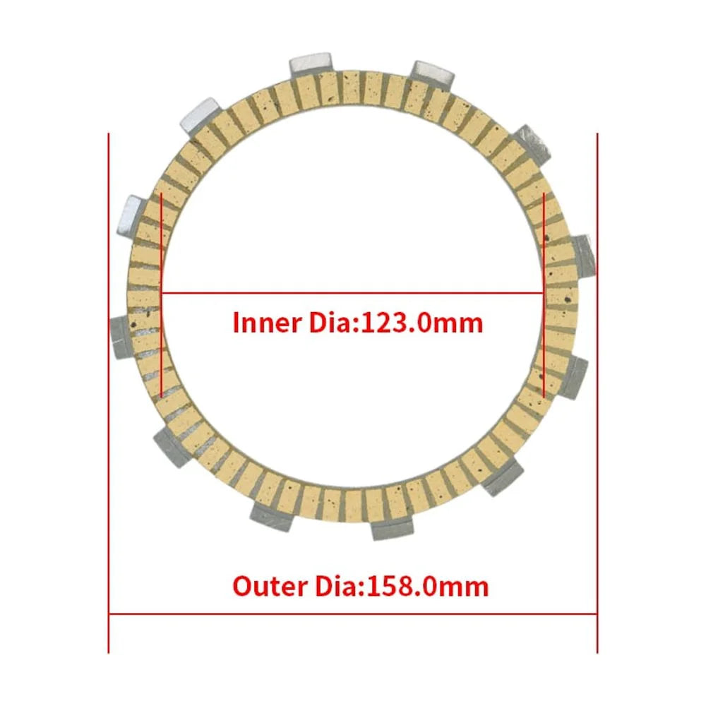 For ZR400 Paper Based LTD/ Clutch X/ EN500 PCS Vulcan Motorcycle 7 Kits VN400 ZZ-R400/ Vulcan Classic Zephyr Drifter/ ZRX400 ZR400 Friction EN450 ZRX400-II Kawasaki Plates 454 LTD/ 500