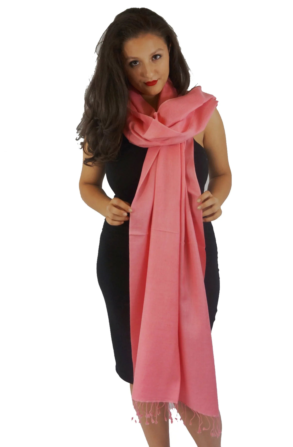 Scarf/Wool/Silk Scarf/Scarves/Shawl/Shawls/Stole/Wrap/Pashmina Coral) (Light Shawl/Cashmere/Cashmere Scarf/Pashmina