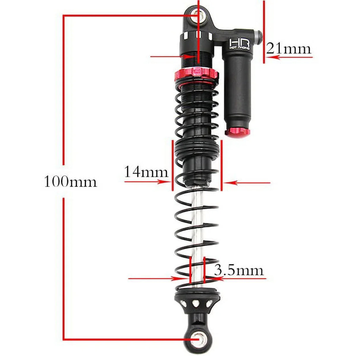 Racing Adjustable Hot Electric Aluminum 100mm Option Car/Truck HRATD100RV02 Parts Piggyback Shocks