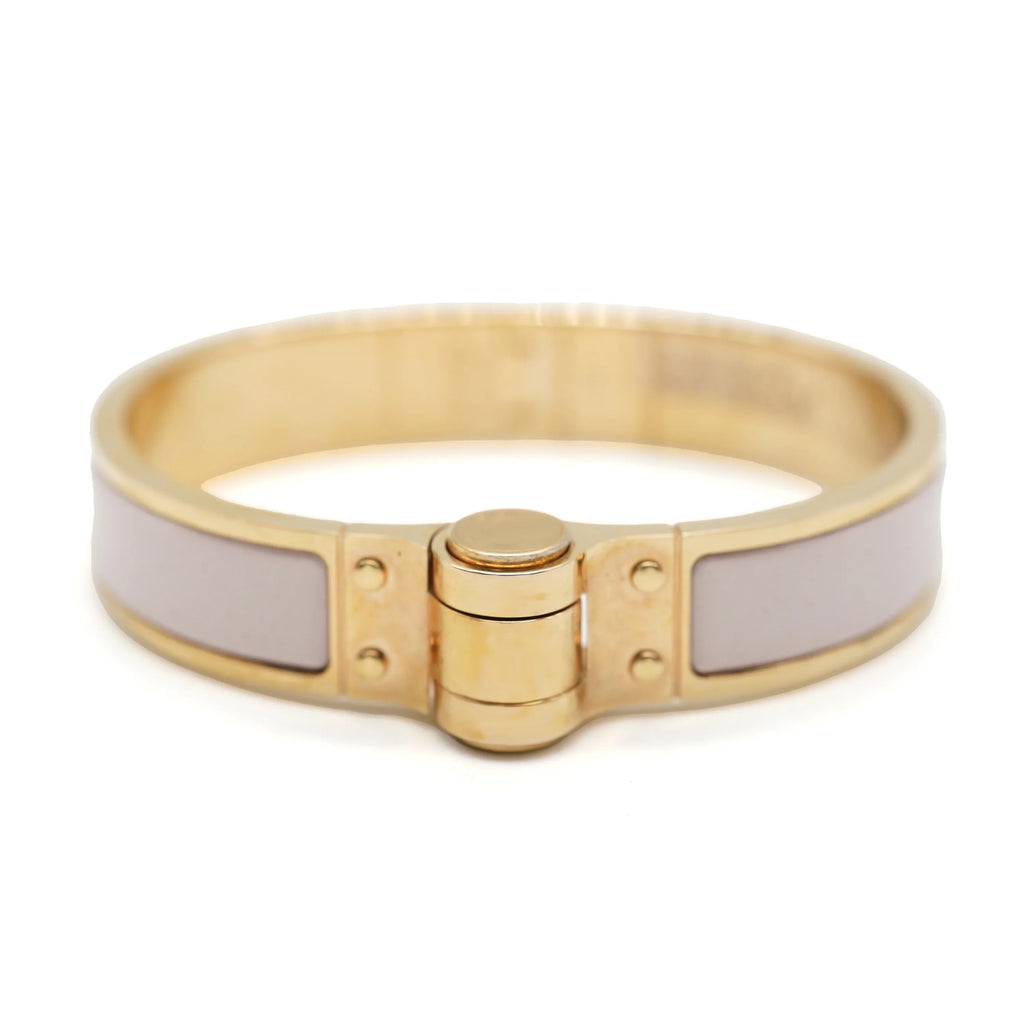 Bracelet Charniere In Uni Hinged Candeur Pre-Owned Narrow Hermes Rose