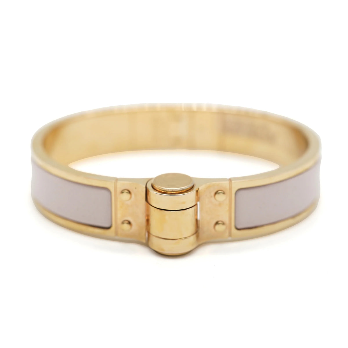 Bracelet Charniere In Uni Hinged Candeur Pre-Owned Narrow Hermes Rose