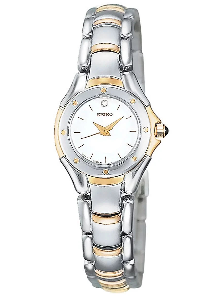 Watch Reflections SXGJ76 Seiko White Diamond Steel Women's Tone Two Dial