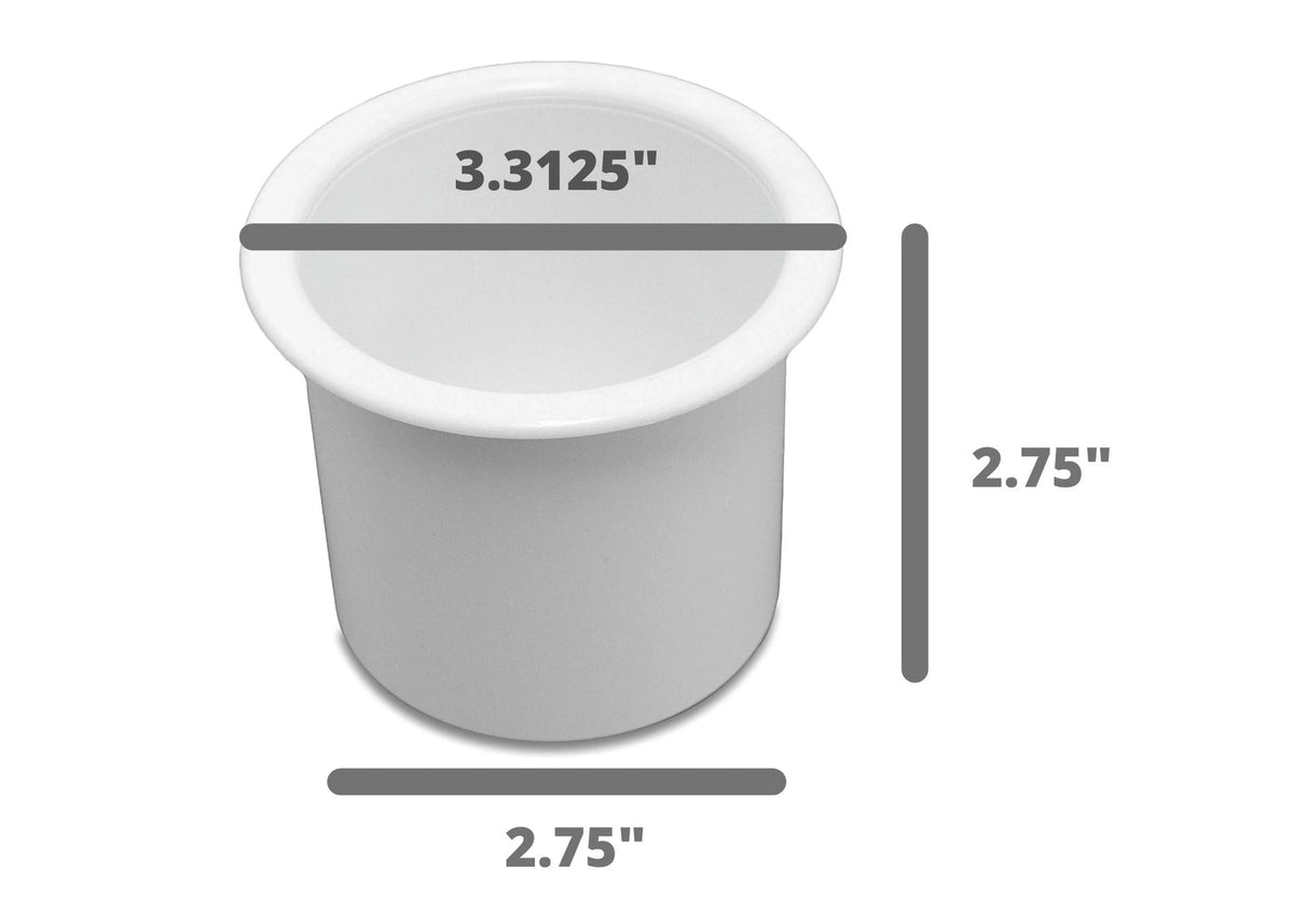 Marine Plastic Car Universal Boat Motorhome 20 Drop Insert Holder Pocket RV Table Cup Camper Recessed Game Sofa for White In Truck Pontoon
