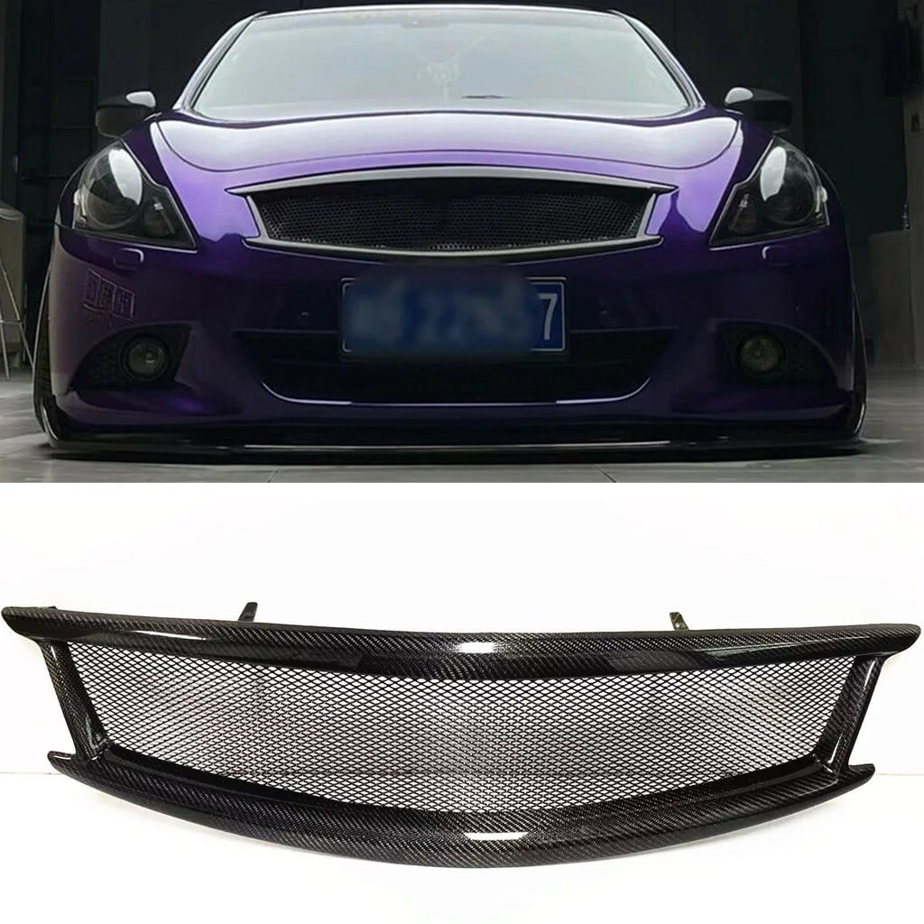 2010-2014 G Skyline Fiber Infiniti Sedan Bumper Car G37 Carbon Grille for Grill Nissan Front