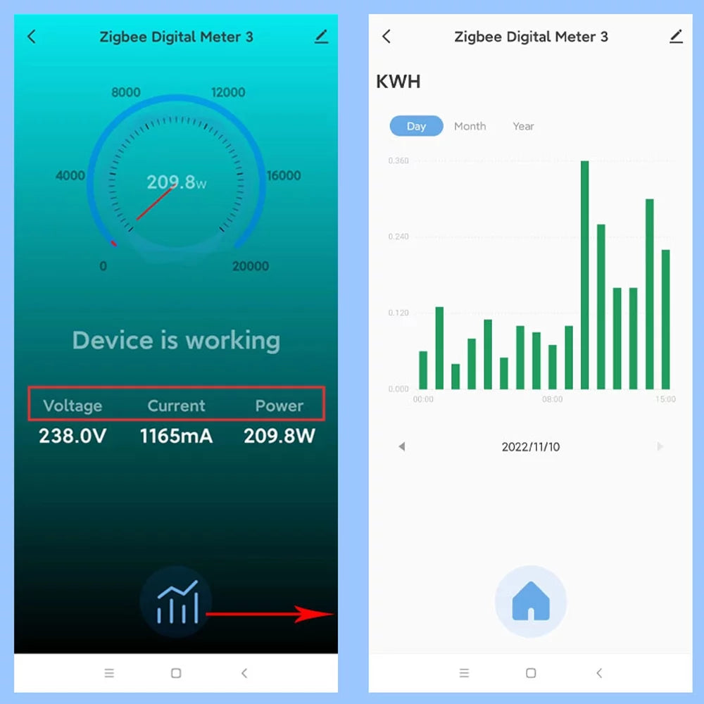 Monitor Voice Power Dazzduo Meter Clamp KWh 80A Clamp KWh Monitor Meter meter,Statistics KWh Compatible Monitor Statistics 80A Statistics Power Compatible Clamp Electric Power