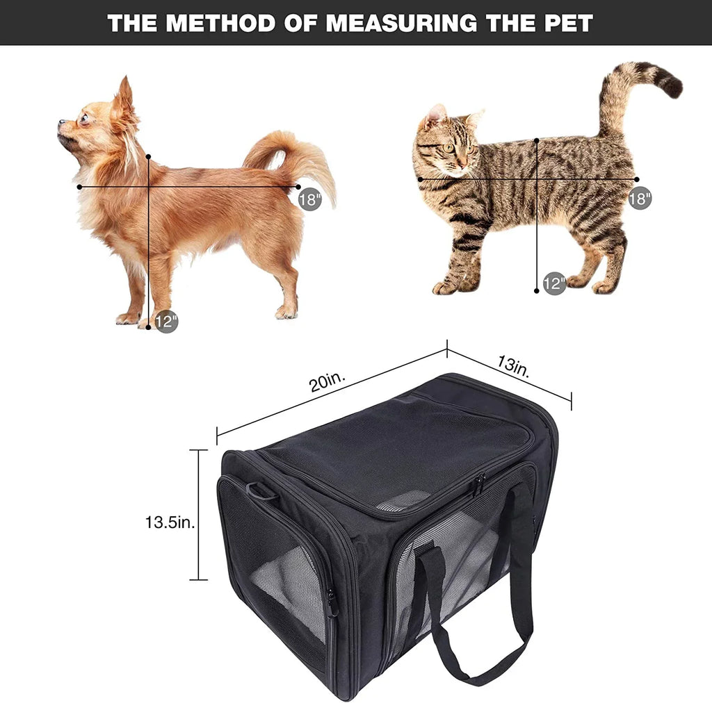 Pet or 2 Small 25 Traveling, Car for Cat Carrier Lineslife Medium Cats lbs, Medium for Black Large Puppy Bag Dog Cats Collapsible Dogs Bag Carrier