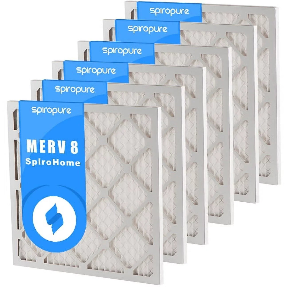 MERV 20X23X1 Made Filters SpiroPure Air in Pleated 8 (6 - Pack) USA