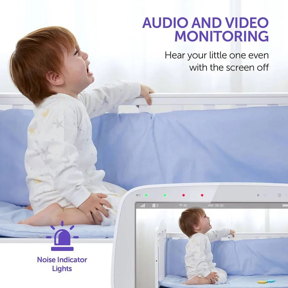 Handheld and Screen 2-Way Monitor 720P with Baby White 5" VAVA Audio, Video