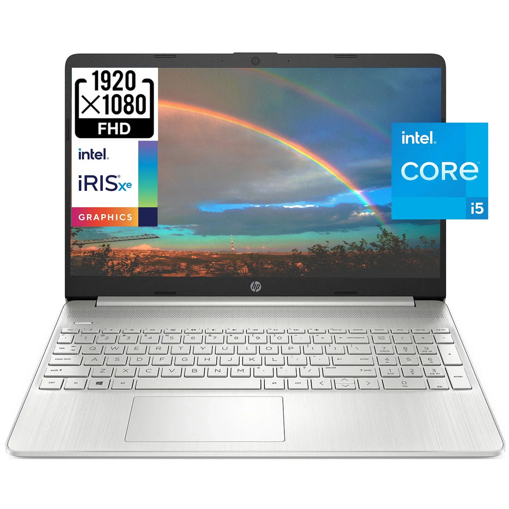 Xe Silver, HP Natural Graphic, Laptop SSD, 16GB i5-1135G7, Windows 15 Full 4-core Wi-Fi BT 15.6" 11 Iris Intel PCIe Home HD Business RAM, 512GB 6, 4.2, Computer,