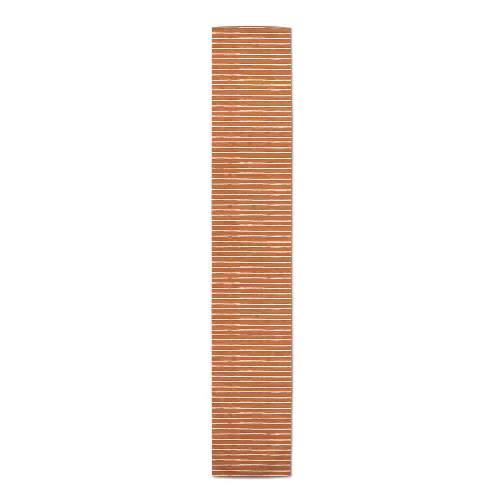 Poly 16x90 Runner Stripes Orange Products Sketch Twill Creative Table