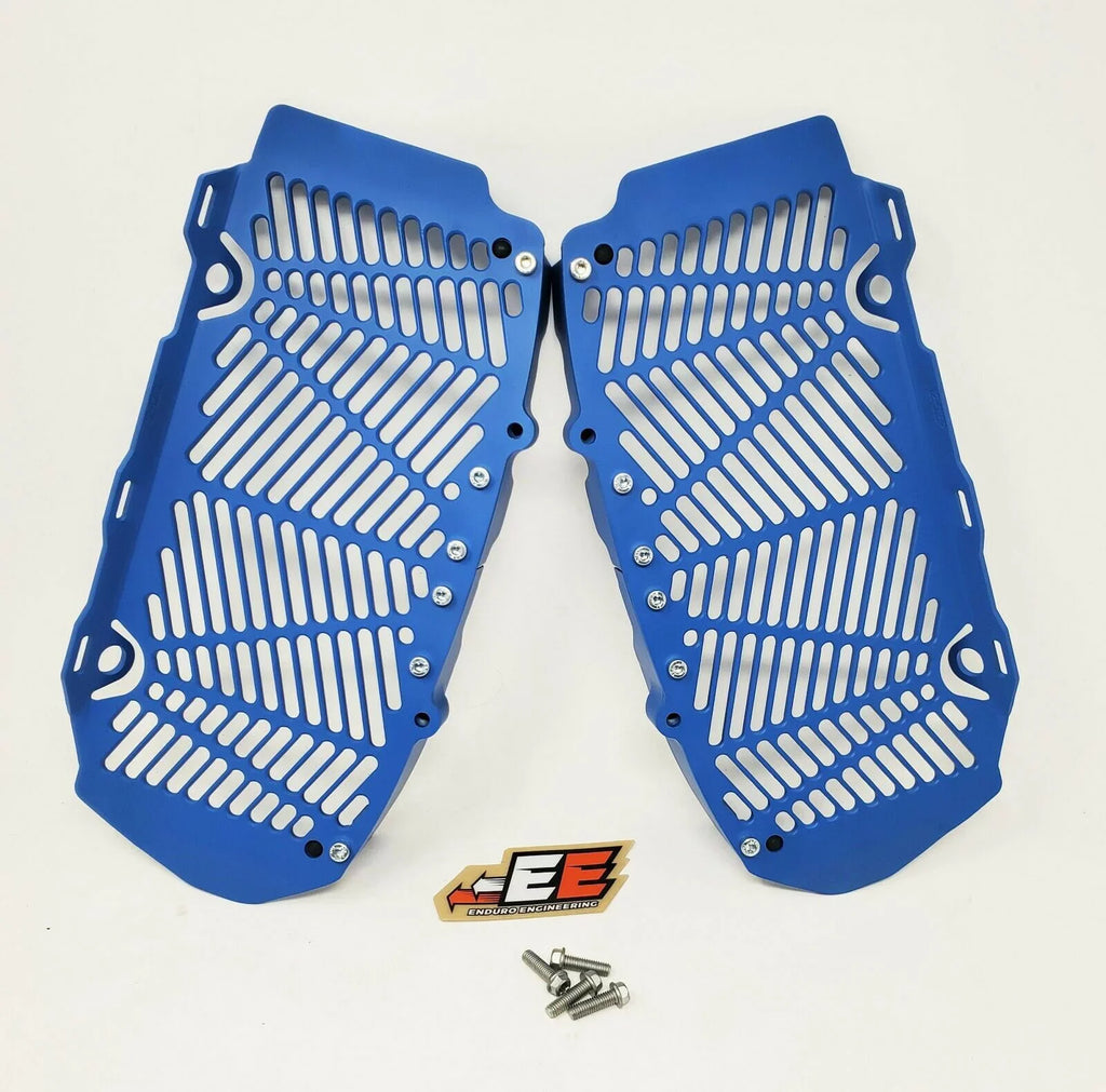 Engineering Custom KTM/Husqvarna Guards Billet 16-21 Blue Radiator for Enduro