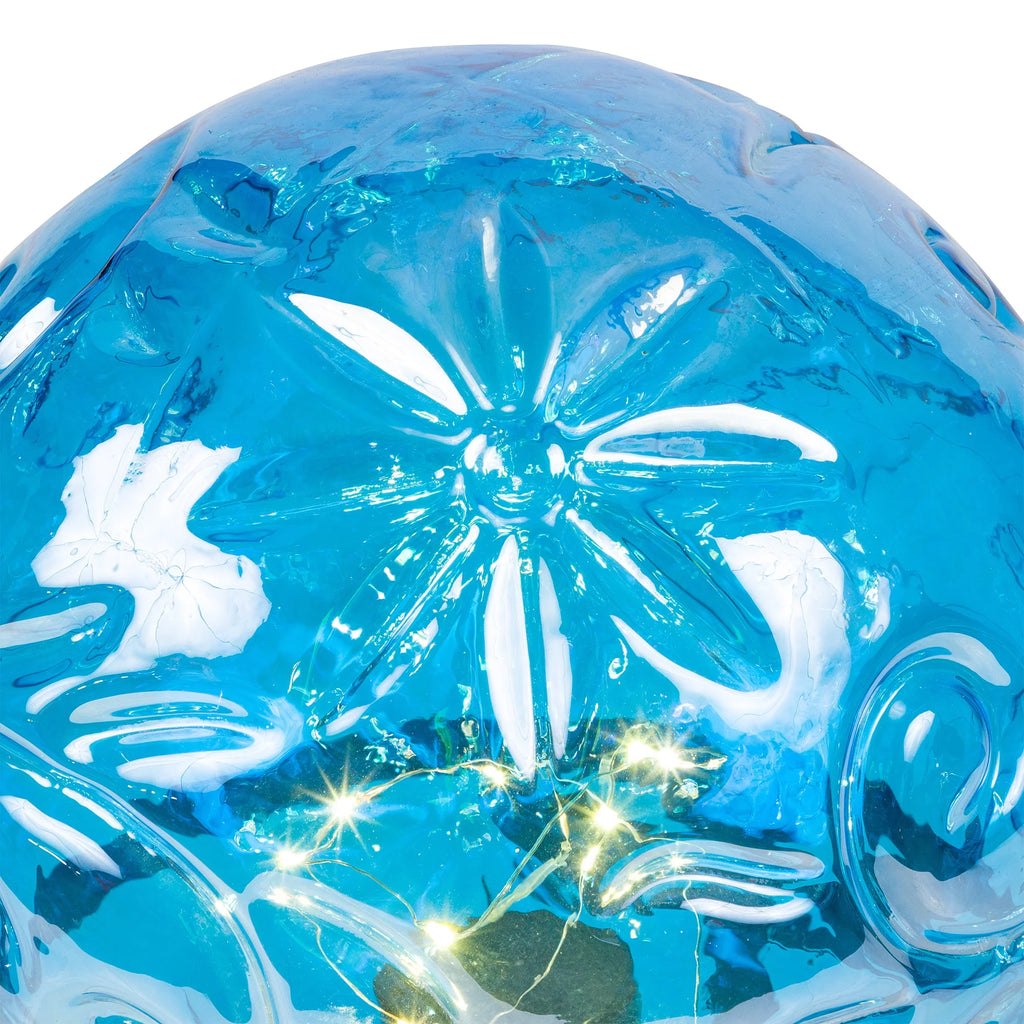 Gazing 10" W Glass L Blue H Corporation Embossed x Alpine 10" 13" Light-up x Globe,