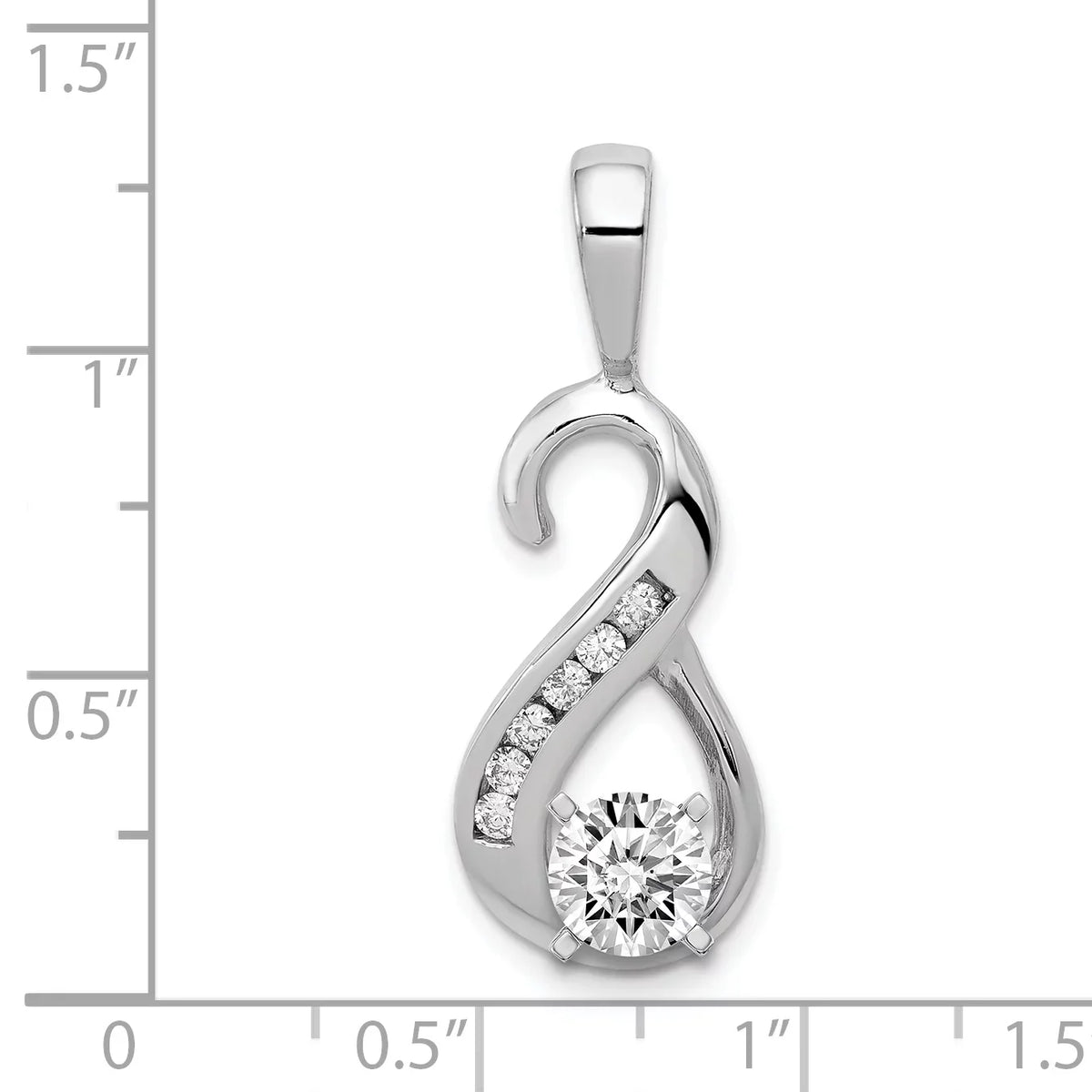 White Slide Peg 14k Diamond Gold AAA QXSW136AAA Semi-mount 6-1.9mm