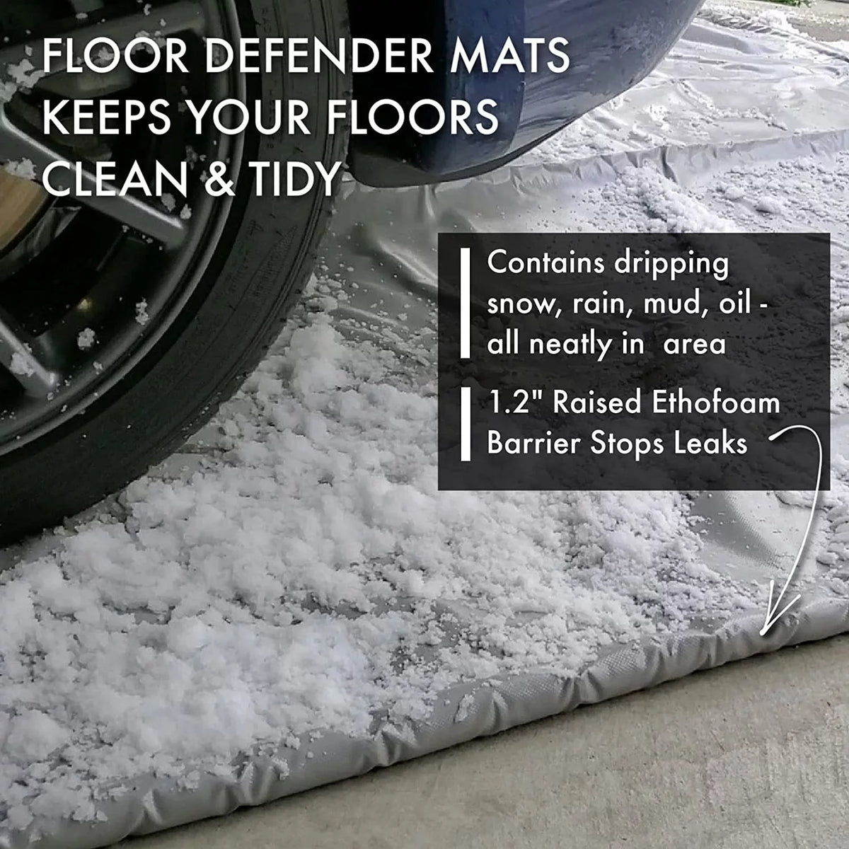 9" Containment Defender 18' Mats Size) x Floor Garage Car (7'