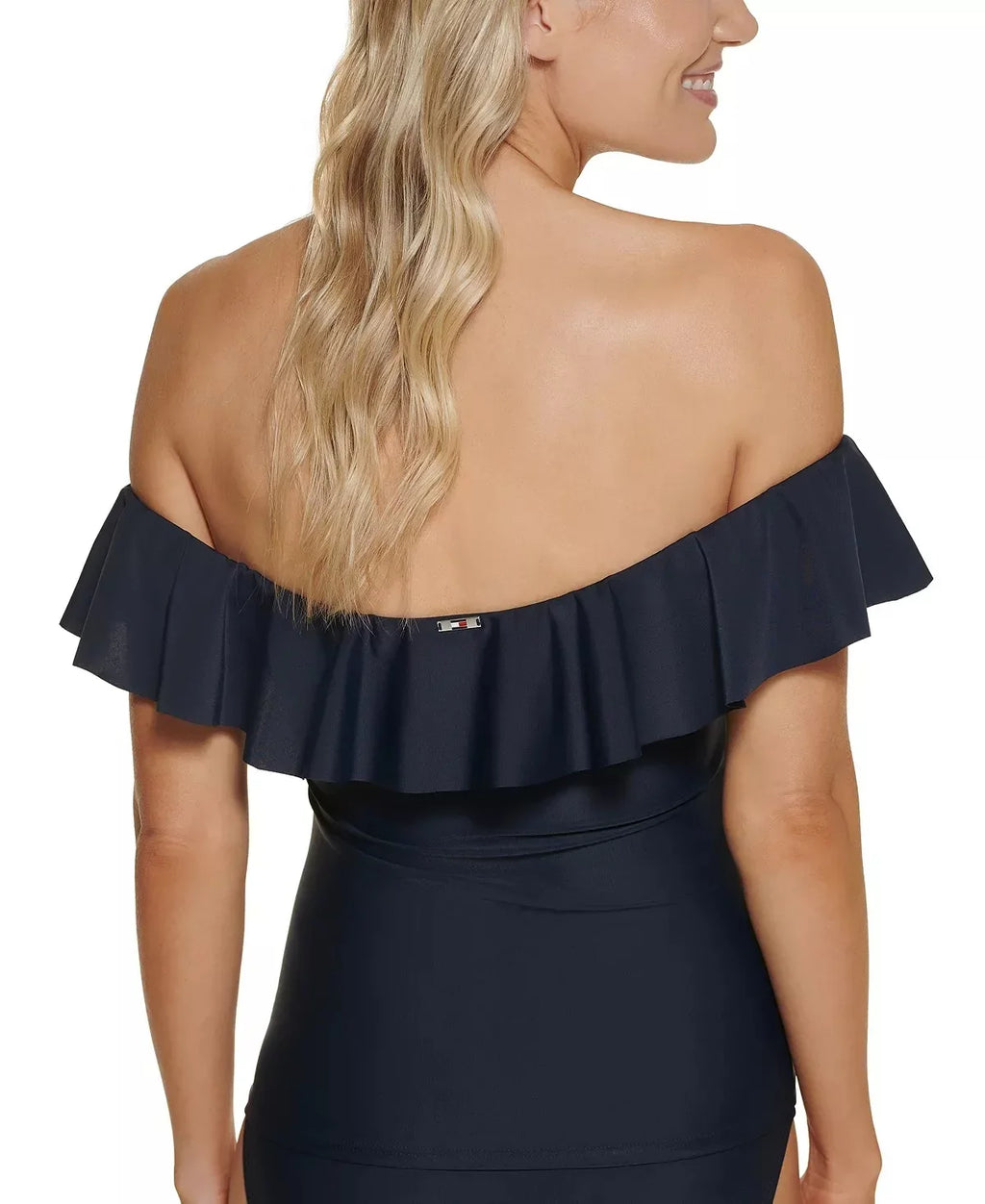 Tankini Top, Small Off-the-Shoulder CAPTAIN US BLUE Tommy Hilfiger NAVY SKY