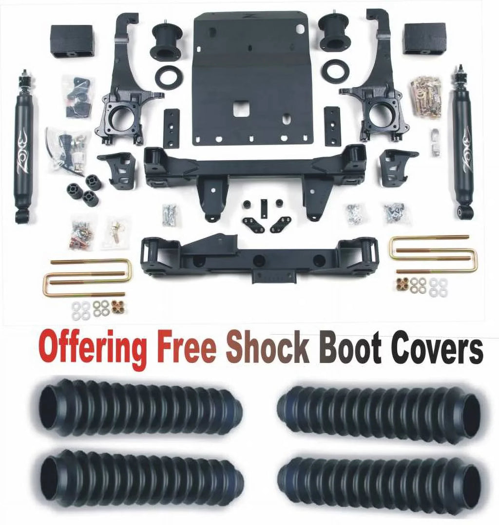 Protectors Toyota 4WD Boot 2005-2015 Tacoma Free T3N/ZONU3100X2 Suspension System Fits With ZoneOffRoad 6"
