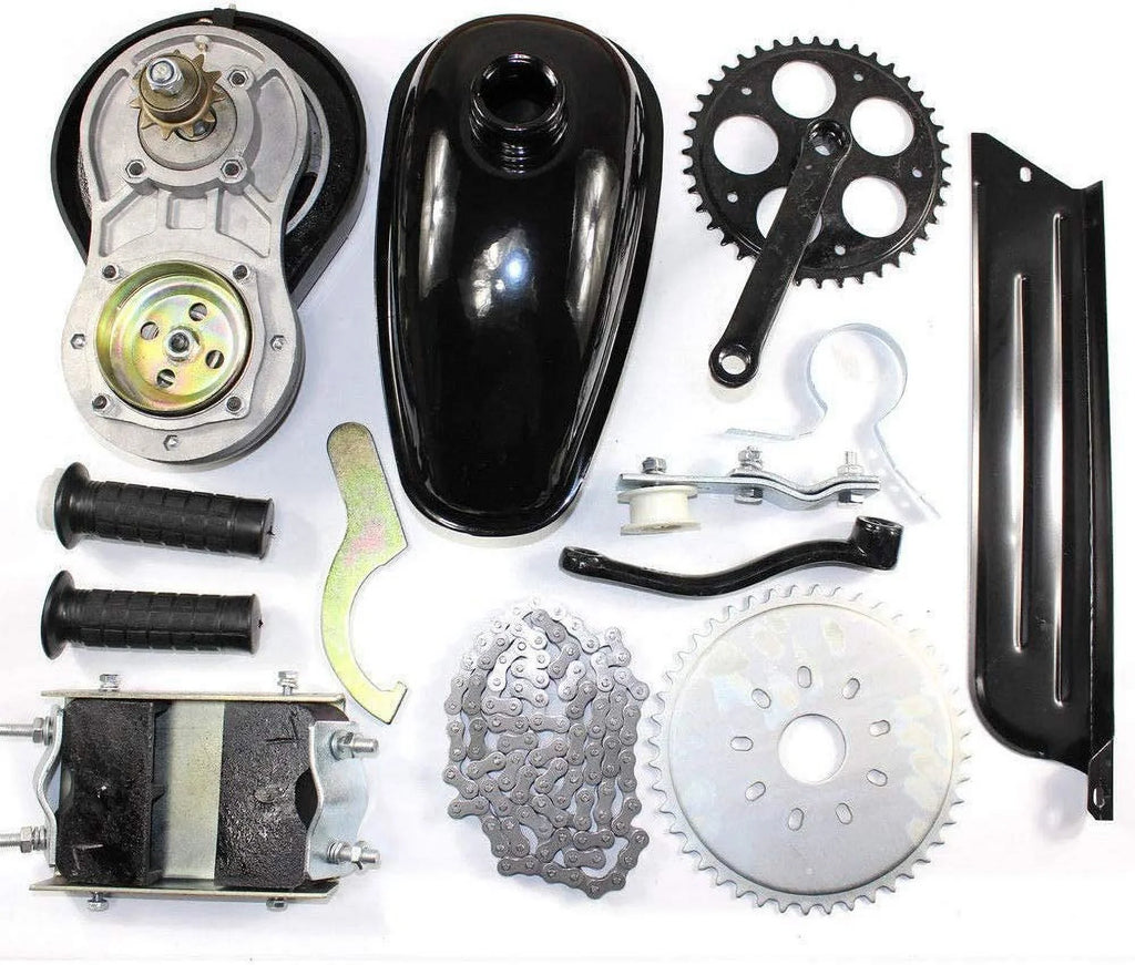 Cycle Gasoline 53cc Conversion Super Gas PEXMOR 4-Stroke Bicycle Motor Bike Fuel-efficient Set Motorized Refit Bike for 26-28" Petrol Engine Motor V-Frame Bikes Motor Bicycle Kit, Kit, with Kit