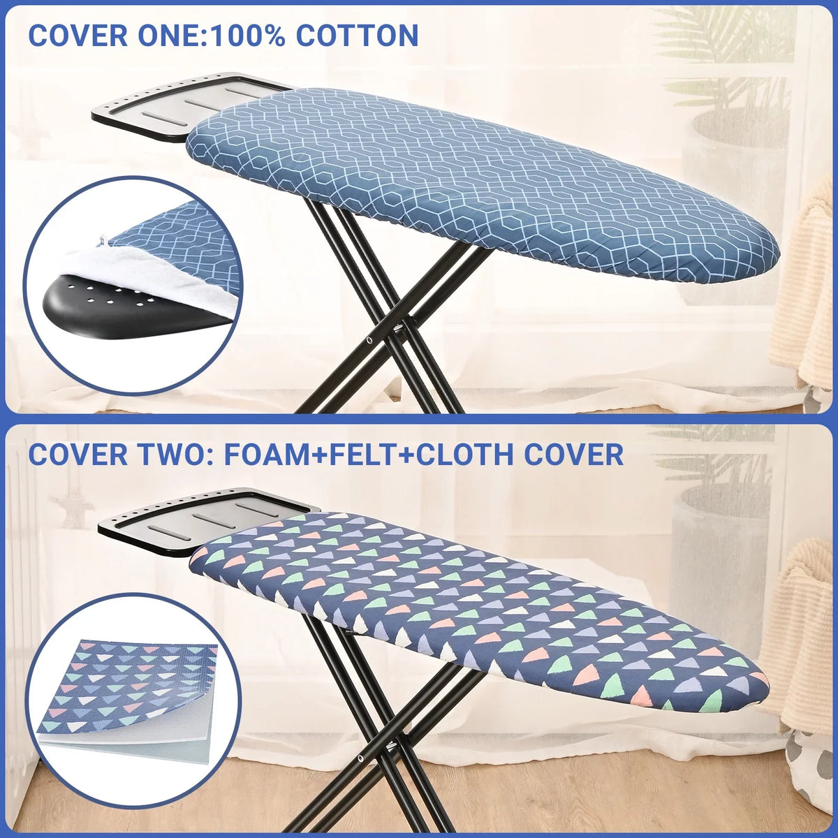 Rest, Ironing Iron Kingrack Stand Adjustable Board,Iron Height,36"x13" Levels 7 with