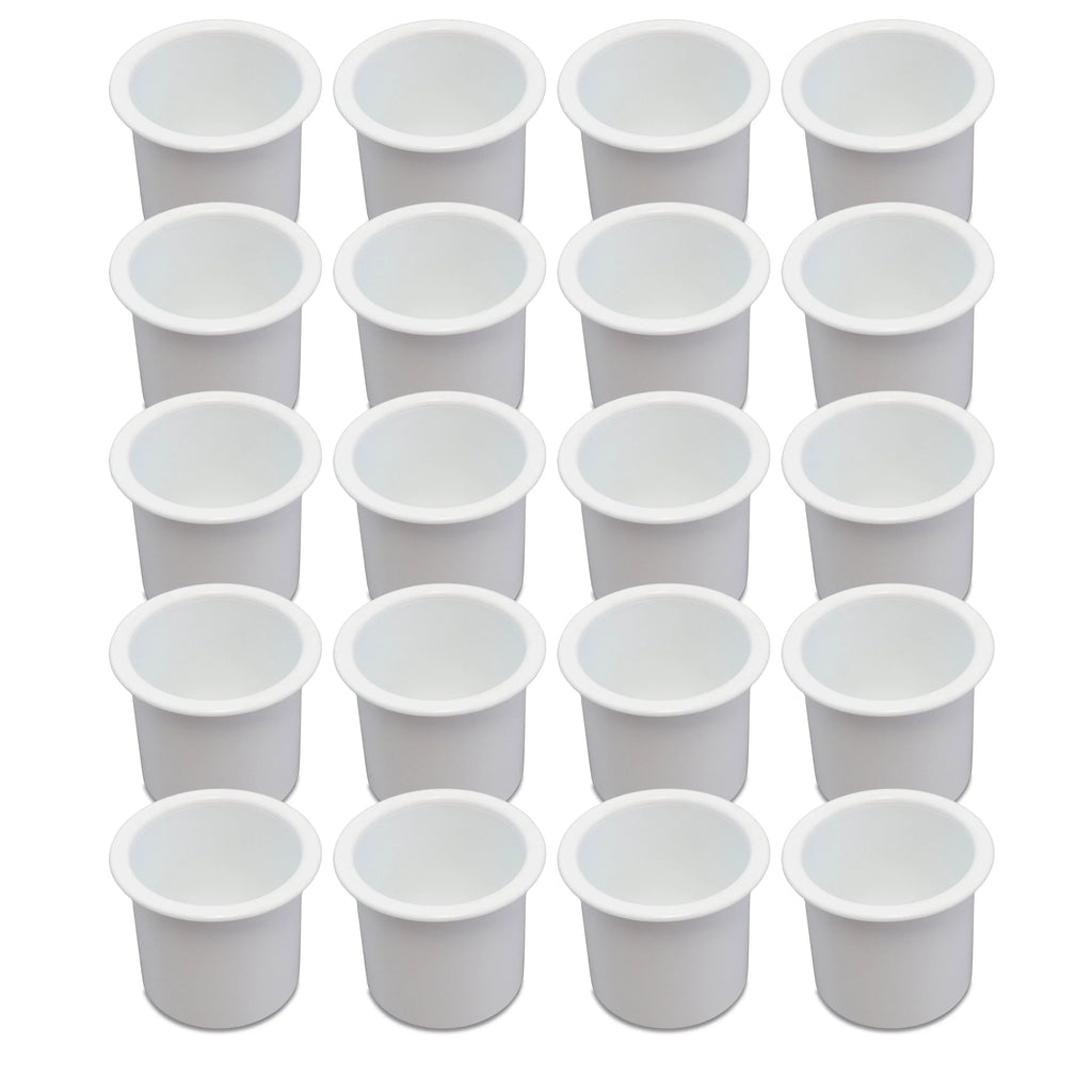 Marine Plastic Car Universal Boat Motorhome 20 Drop Insert Holder Pocket RV Table Cup Camper Recessed Game Sofa for White In Truck Pontoon