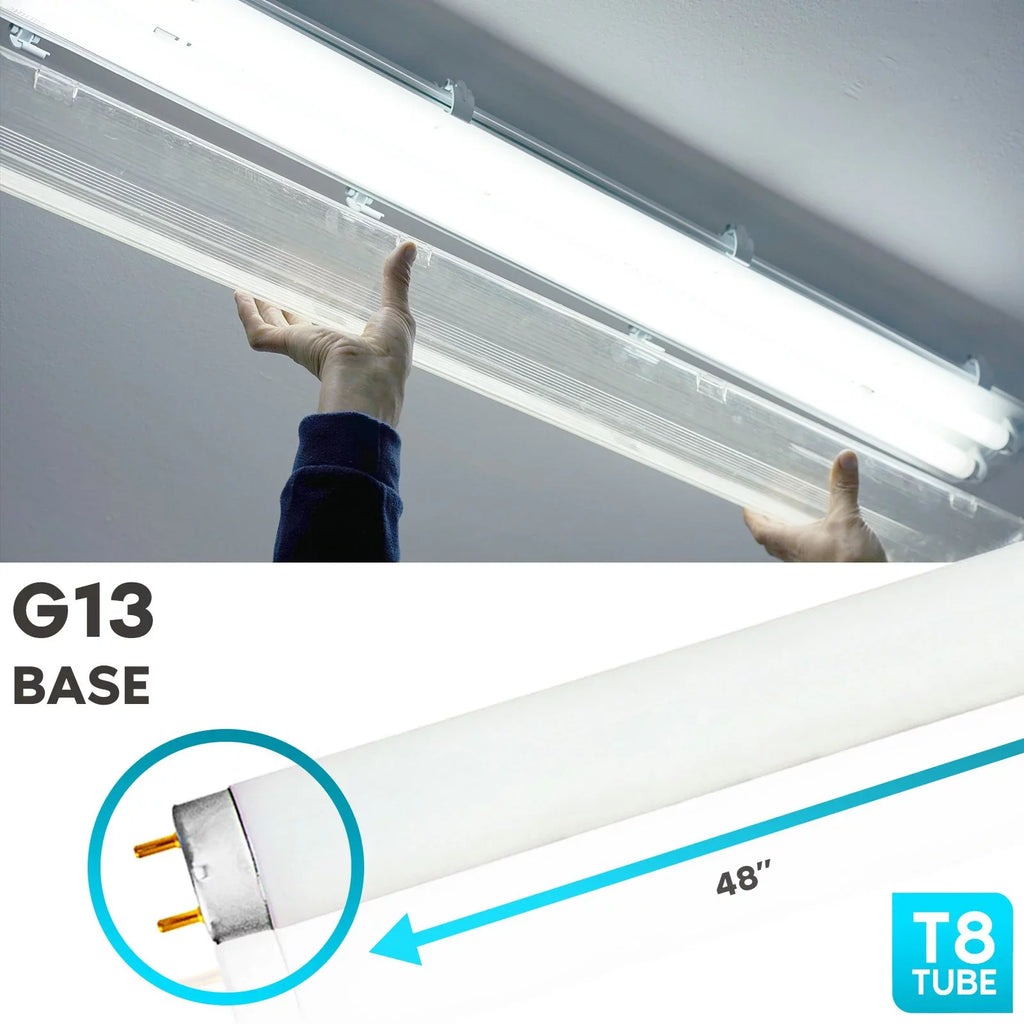 LR20734, Fluorescent Lumens, Bright Bulb, T8 48 Luxrite Tube G13 Base, 2800 Light White, F32T8/850 Medium 32W Bi-Pin 12-Pack Inch 5000K