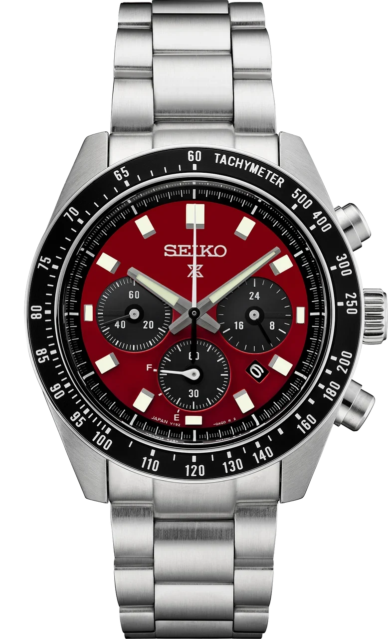 Red Chronograph Seiko Solar Crimson Speedtimer Prospex SSC927