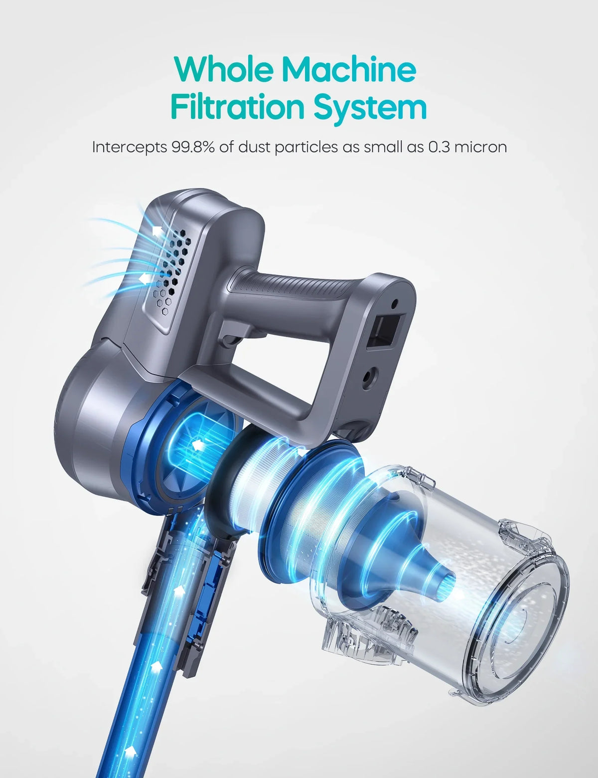 Powerful Suction, 1 Vacuum Lightweight in Runtime, 6 for Battery, with Floor/Carpet/Pet/Hair Cleaner, Long 35min 23000Pa Cordless Handheld Detachable Home/Car/Hard Vacuum