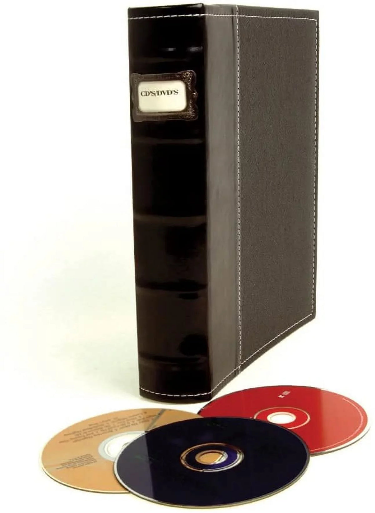 Organizer Blu Binder - for Rays, Capacity Storage Storage Black CDs, Pack DVDs, - Video Games - 6 Acid-Free - - Bellagio-Italia Binder Set - & Organizer Sheets Leather 288-Disc CD/DVD