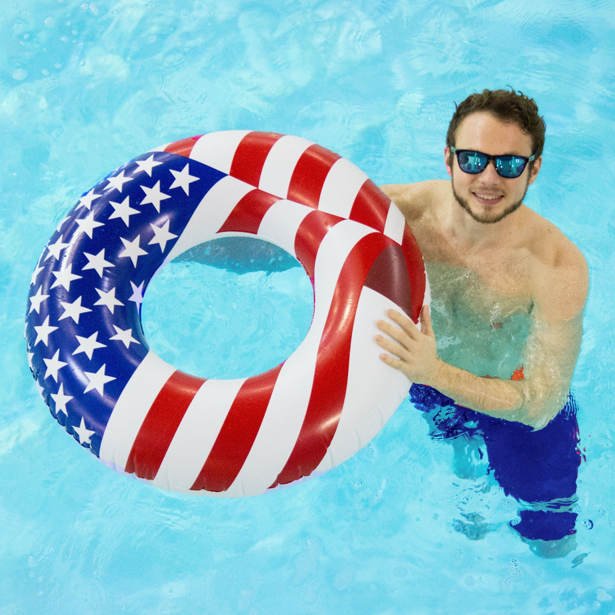 (12 36 Pack) Float Tube Inflatable Swimming Flag Inch American Swimline Pool