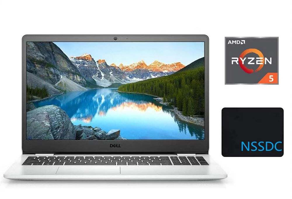 8 NSSDC Mousepad Bluetooth, 5-3450U RAM, SSD, Dell 15 15.6" Laptop, Windows White, 10, 2021 512GB 16GB Inspiron HDMI, Vega AMD Ryzen FHD 3505 AMD Processor, Webcam, with PCIe Graphics, Radeon