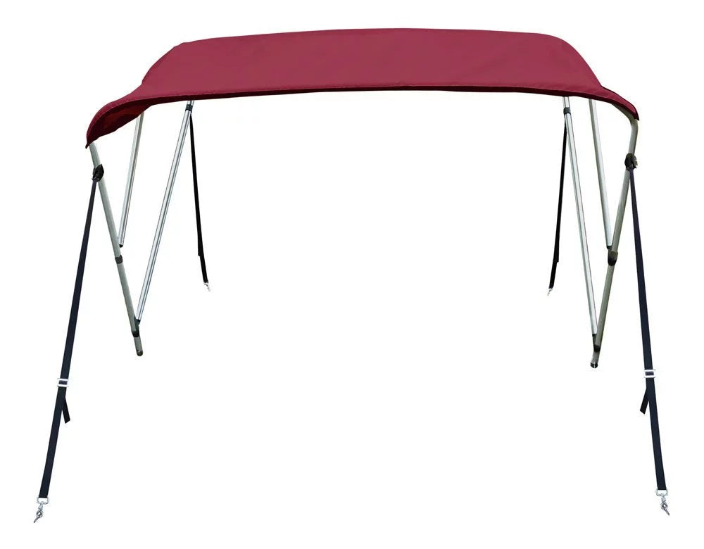 79”-84” Bimini Seasons W Burgundy 3 Top 4 Boat Brand Bow x 54”H New Cover