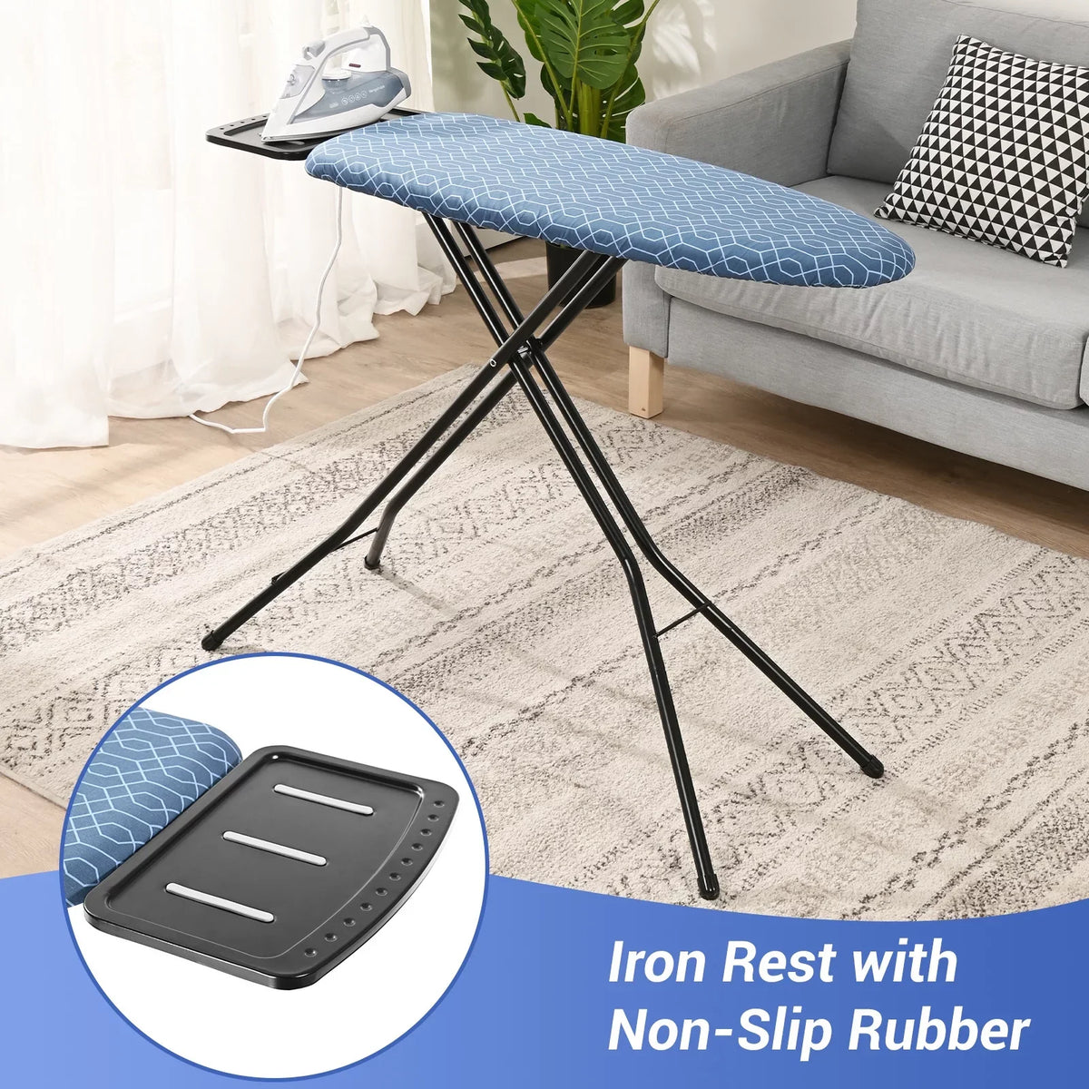 Rest, Ironing Iron Kingrack Stand Adjustable Board,Iron Height,36"x13" Levels 7 with