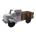 Wood with Silver Home Galvanized 16" 8" Brown Contemporary and Truck Bed x Living