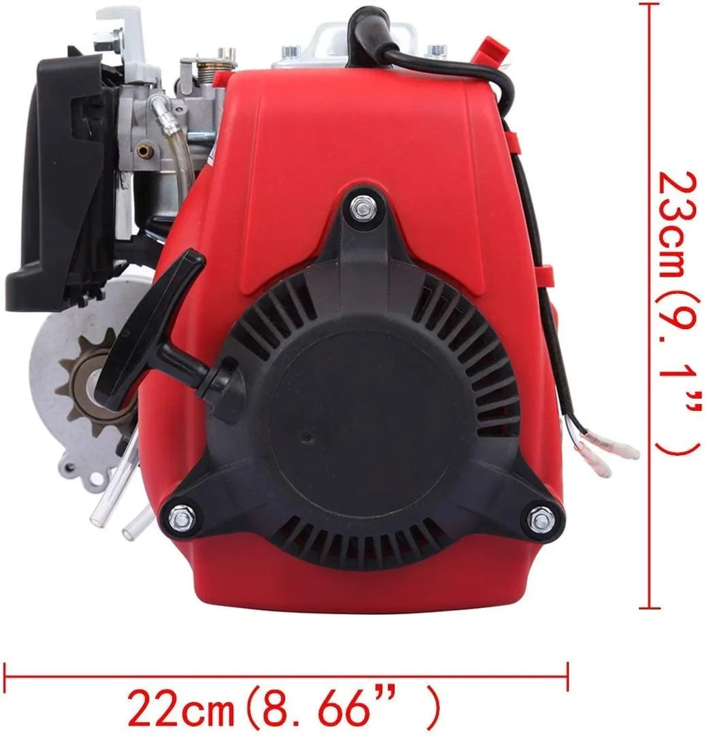 Cycle Gasoline 53cc Conversion Super Gas PEXMOR 4-Stroke Bicycle Motor Bike Fuel-efficient Set Motorized Refit Bike for 26-28" Petrol Engine Motor V-Frame Bikes Motor Bicycle Kit, Kit, with Kit