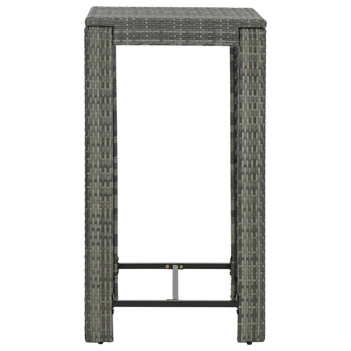 Gray Table Bar Garden Andoer Poly 23.8"x23.8"x43.5" Rattan