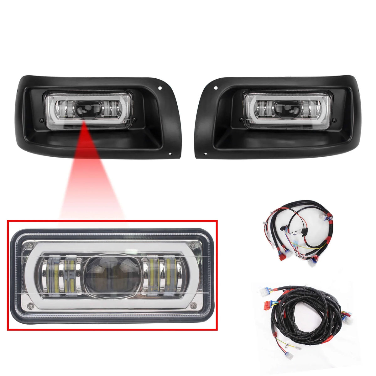 LED for Club Charging, 20A Switch NOKINS Deluxe DC DS Car Plus Light Kit Converter, Brake 1993-UP, USB DRL,
