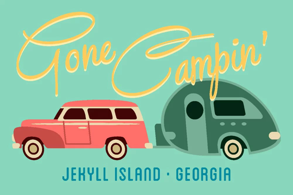 in (19x27 USA) Puzzle Jigsaw Jekyll Campin, Georgia, Geometric Family, Made Island, and for Piece inches, Adults Trailer, 500 Premium Gone
