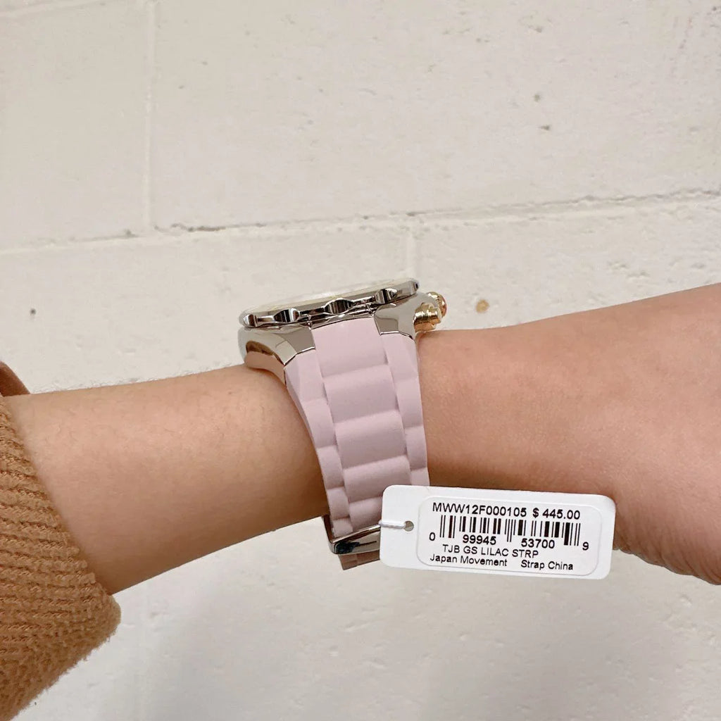Silver Gold Michele Watch Bean Jelly Tone MWW12F000105 Two Tahitian Pink