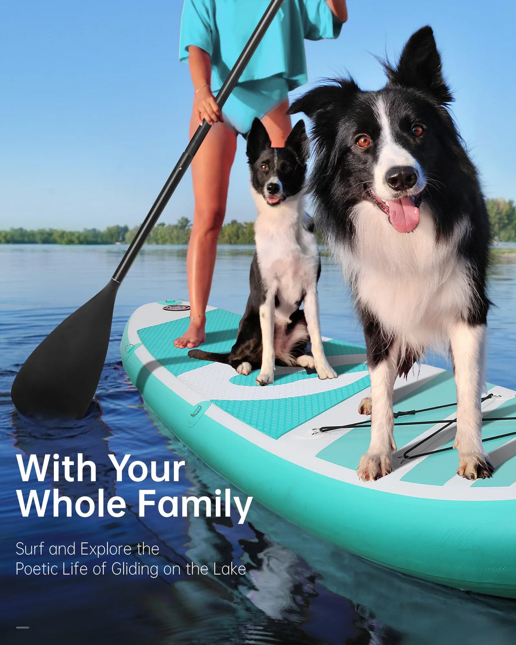Summer Board 120"x30"x6" SUP Board Stand Paddle & Youth Up Adults Paddle Inflatable for Board with