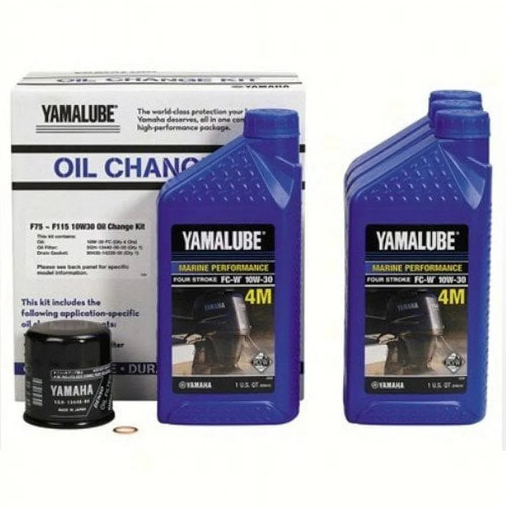 '- 10W-30 LUBMRNMDKT11 LUB-MRNMD-KT-11 Yamaha Outboard Oil Motor; (Pack F115 Of F75 Kit, 4) Change