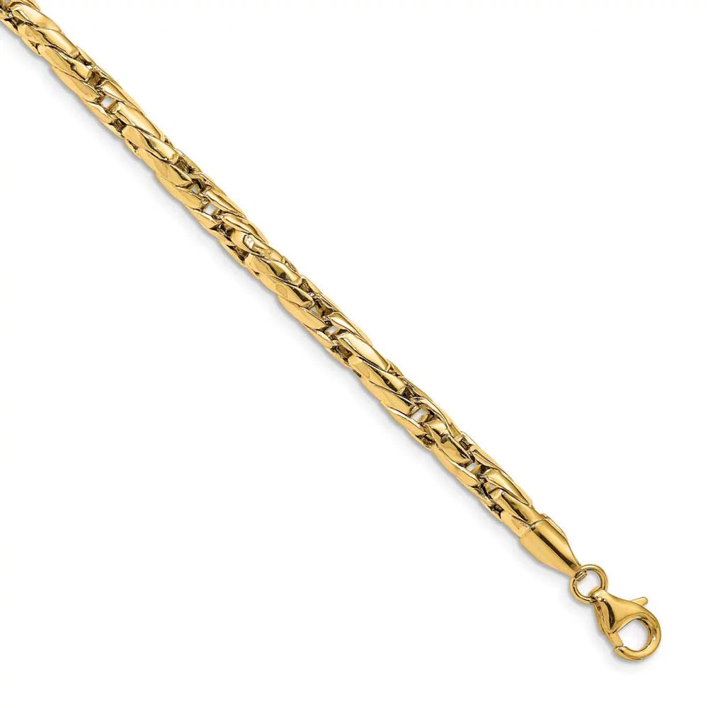 14k Men's Link Gold Fancy Bracelet Polished