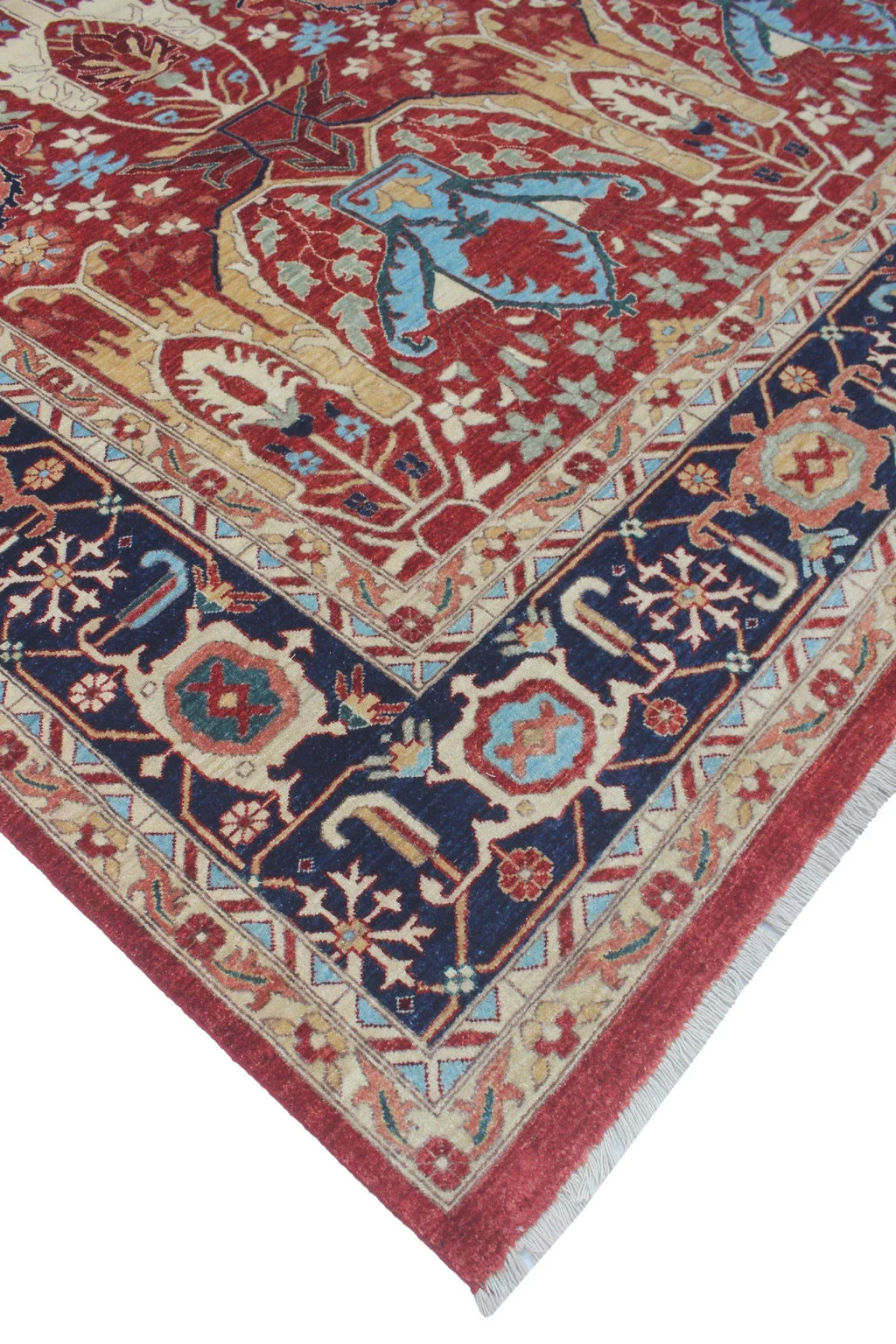 13'7" 9'10" Aria x Ramez Rust/Blue Rug,