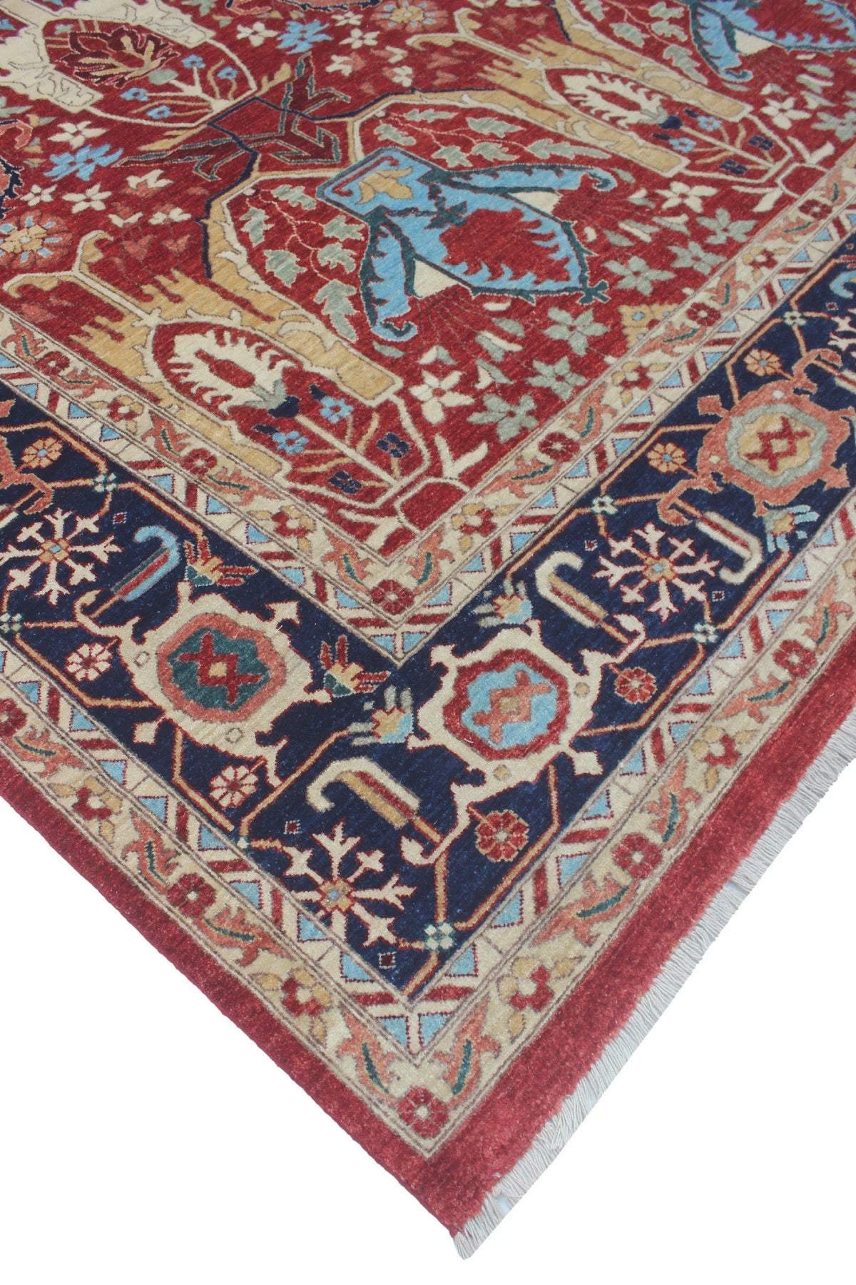 13'7" 9'10" Aria x Ramez Rust/Blue Rug,
