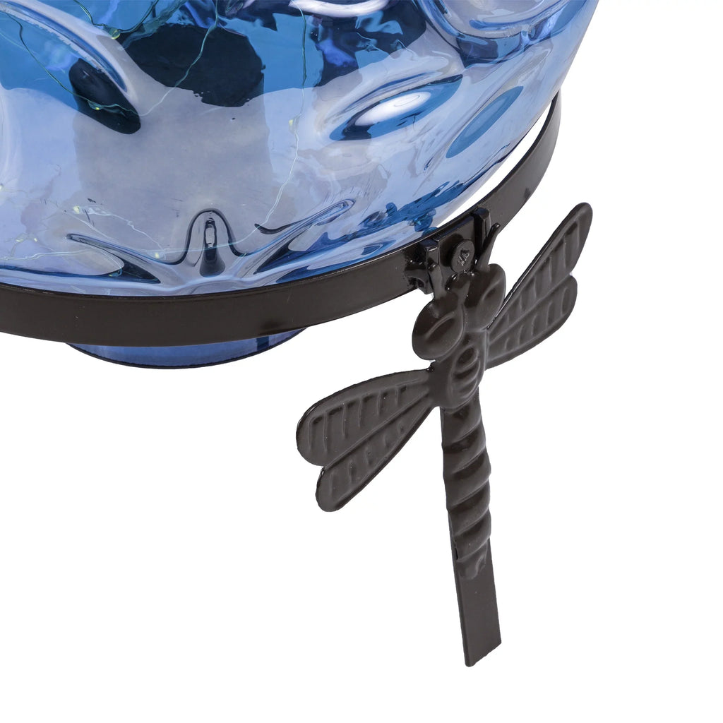 Gazing 10" W Glass L Blue H Corporation Embossed x Alpine 10" 13" Light-up x Globe,