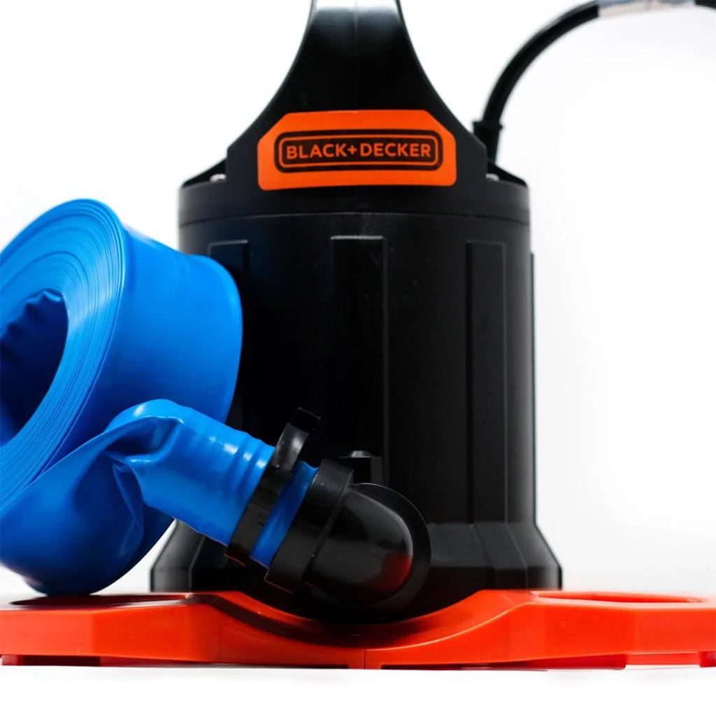 Submersible 1500 GPH Black+Decker Pump Hose with Pool Automatic Discharge Cover
