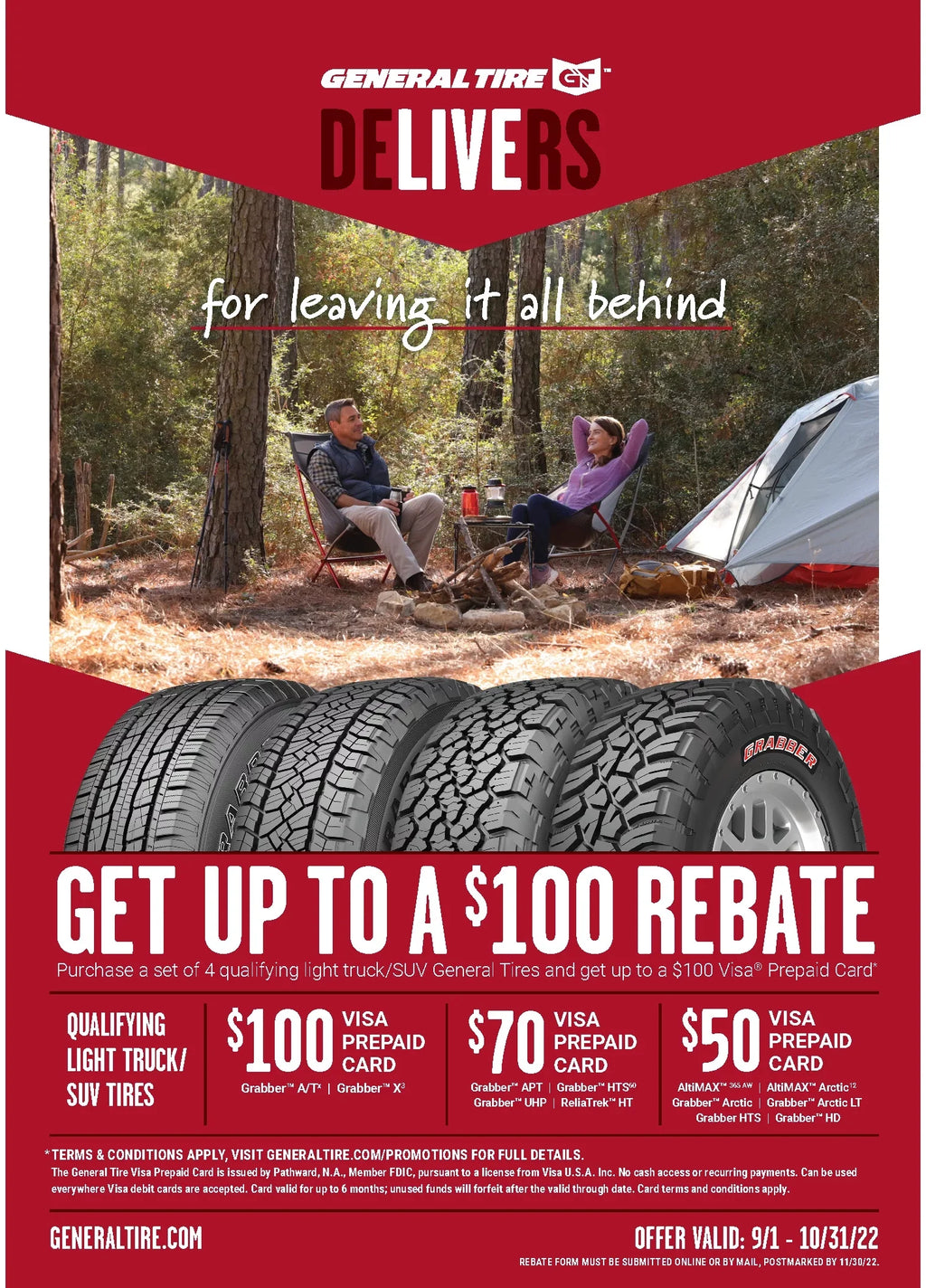 Pro, LT X Tire Tacoma A/T Grabber 245/75R16 Tahoe 120 S General Chevrolet 1995-2002 Fits: TRD Toyota 2015