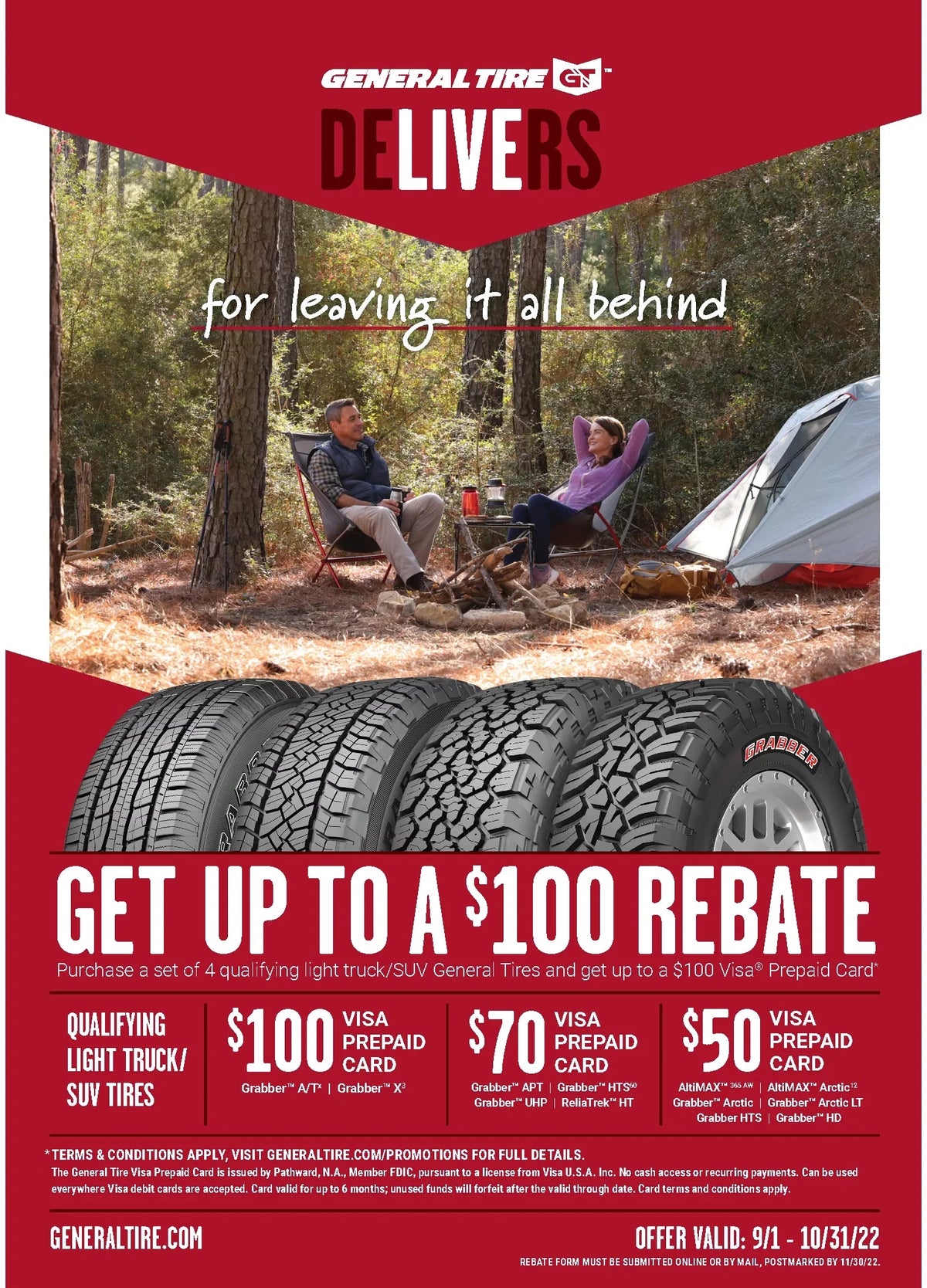General Winter E Tire LT275/65R18 123/120R Arctic Light Grabber Truck LT