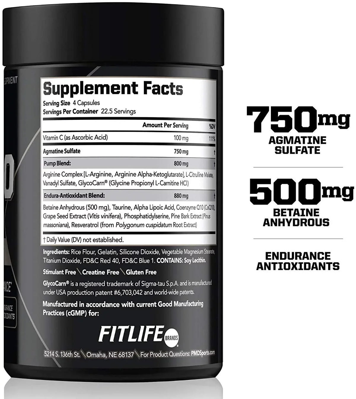 Muscle - Growth - Exercise, Training, Agmatine Boost L Hardcore for Workout cm Pre-Workout Pre Capsules) Oxide Nitro and - - Supplement PMD with Endurance Sports with Nitric (90 Bodybuilding Arginine