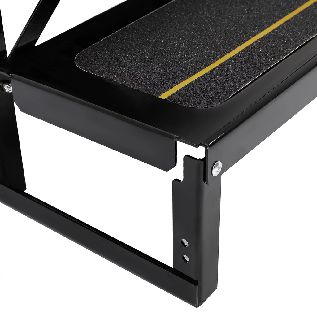 Steel Rail Steps Trailer Hand-railing HECASA Side RV Armrest W/ Stairs 3 Travel Load Hand Trailer for Universal Camper